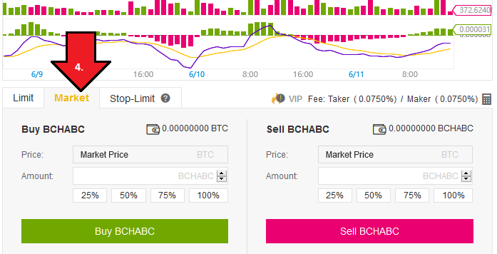 Trading BCH for BTC